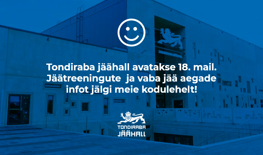 Tondiraba Jäähall avatakse 18. mail